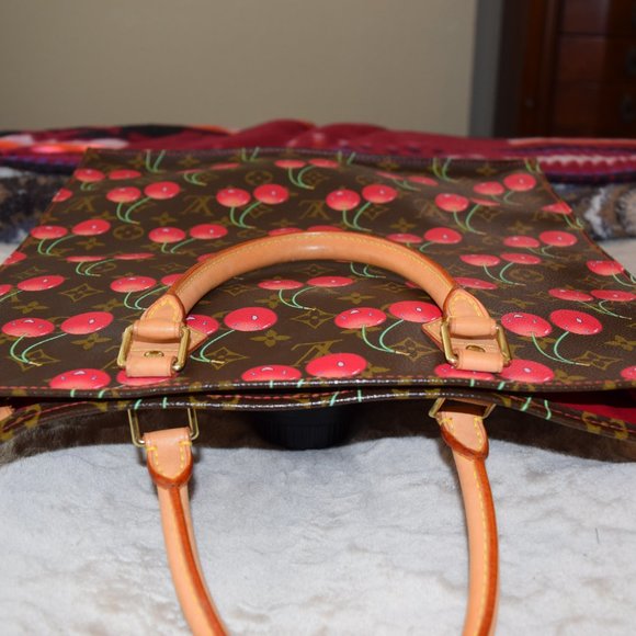 Louis Vuitton SAC Plat Hand Tote Bag Monogram Cherry - Picture 9 of 16